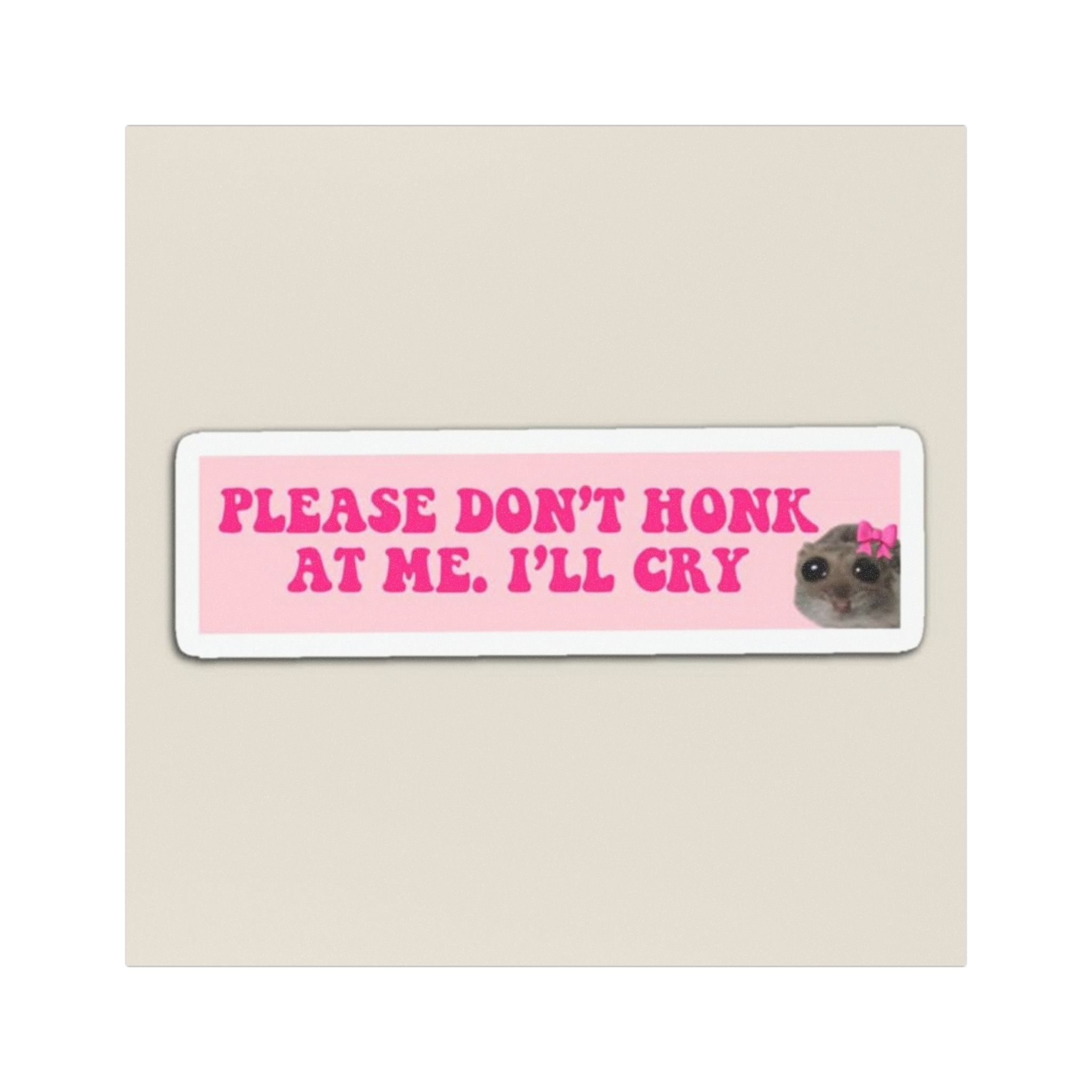 "Please Don't Honk"- Aesthetic Car Magnet - Image 2