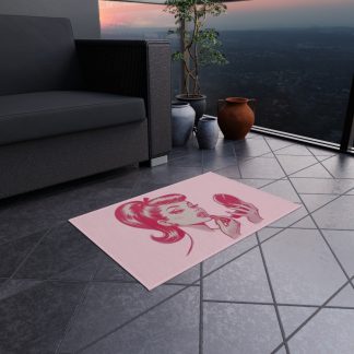 Blush Muse Floor Mat - Soft Art Accent for Modern Interiors