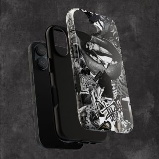 Bold Rebel Collage Phone Case – Black & White