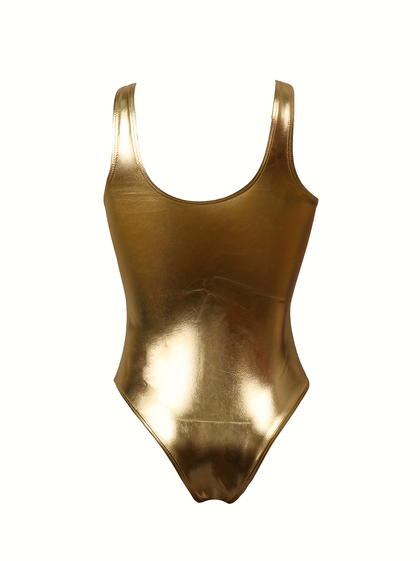 Vibrant Golden Metallic One-Piece Swimsuit - Image 15