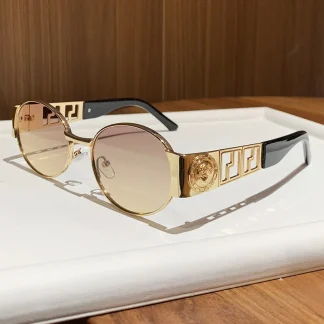 Vintage Oval Sunglasses - Metal Frame UV400